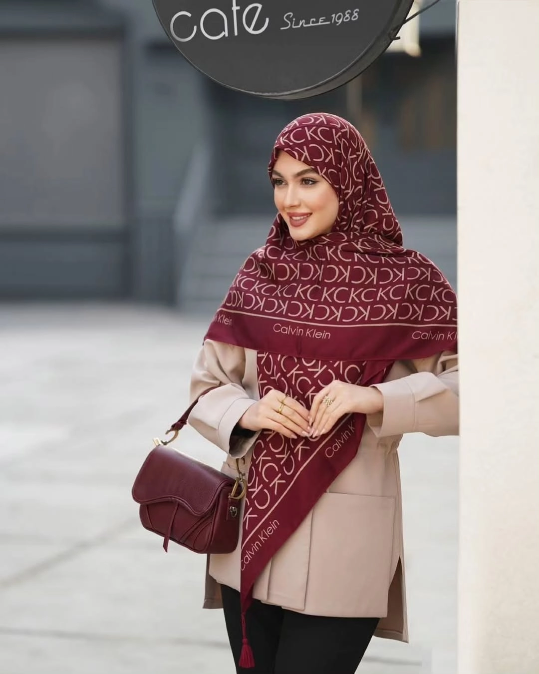 روسری زنانه نخ پنبه ck