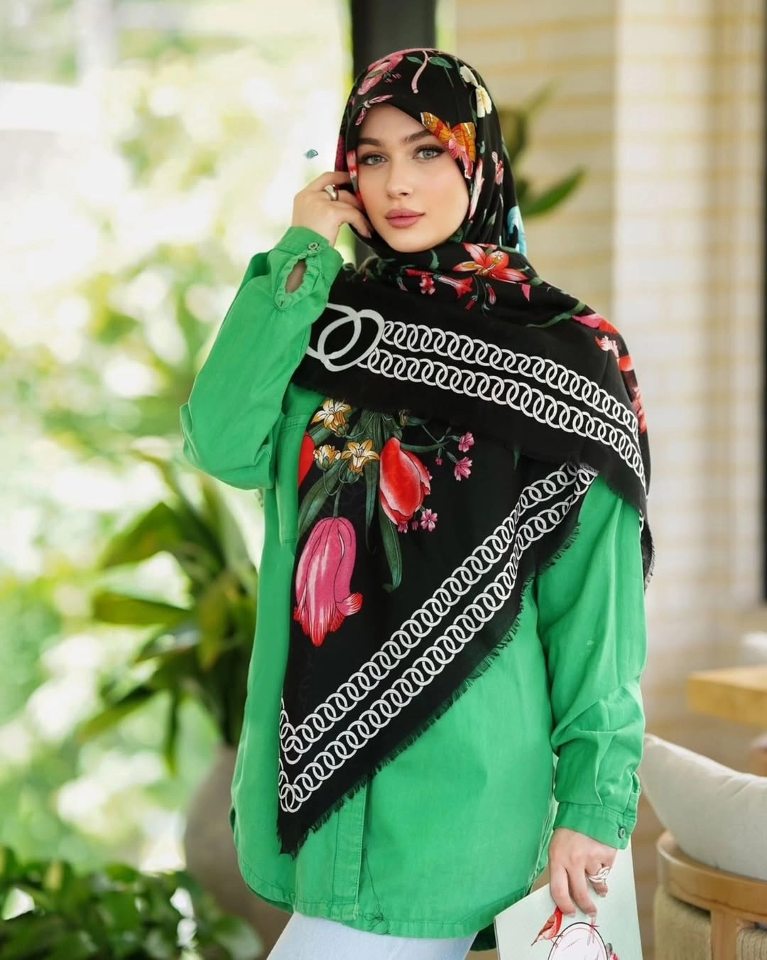 روسری سیااسکارف طرح شنل