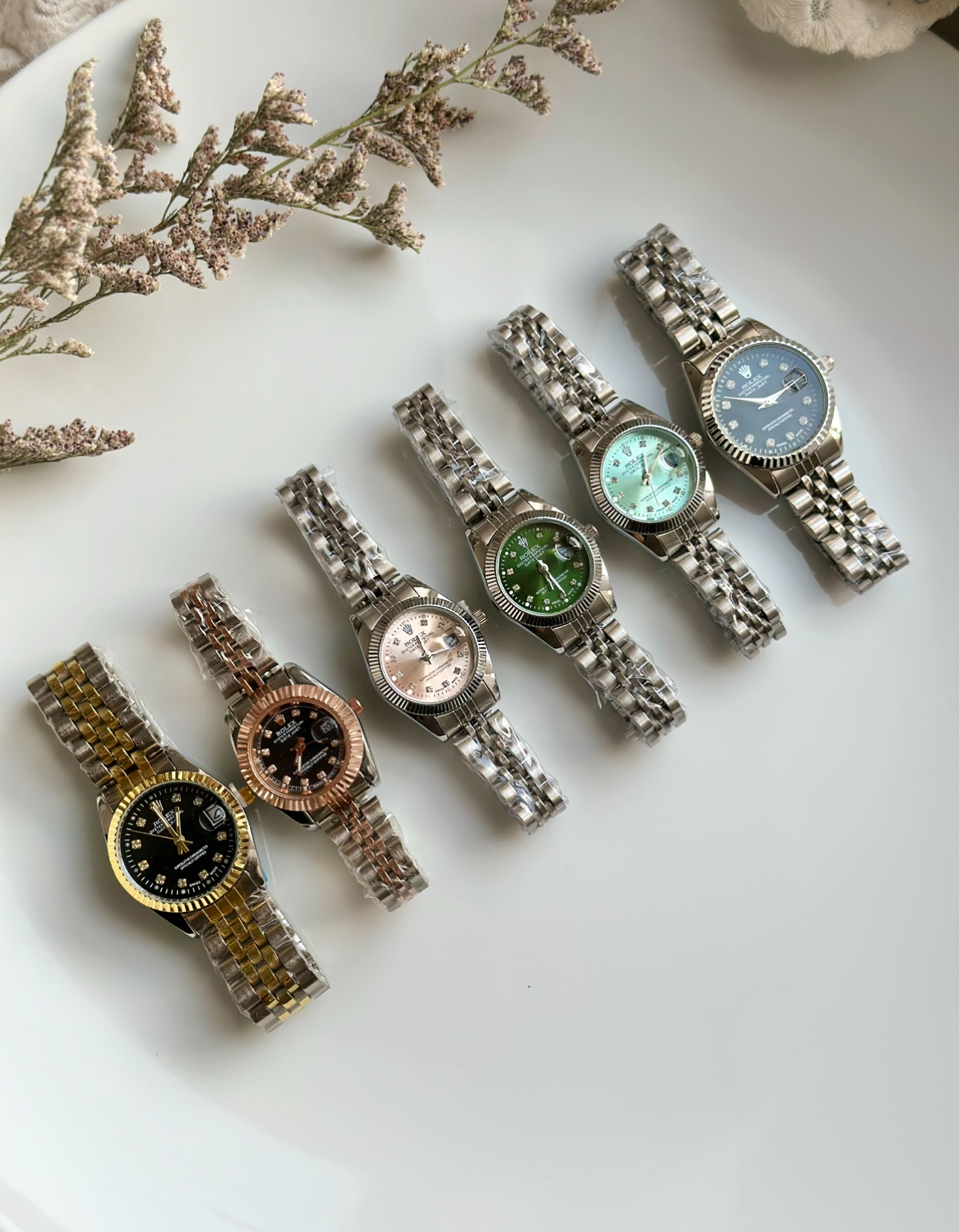 ساعت مچی رولکس دخترانه صفحه رنگی