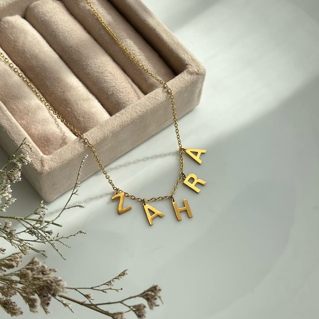 گردنبند حروف اسم استیل